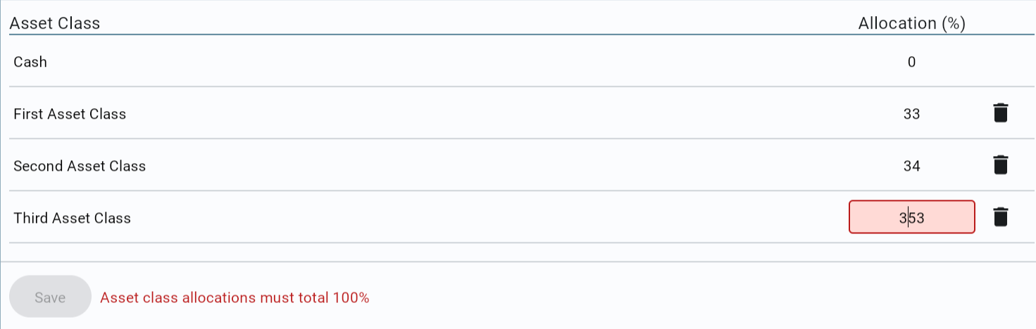 Asset Classes Save Disabled
